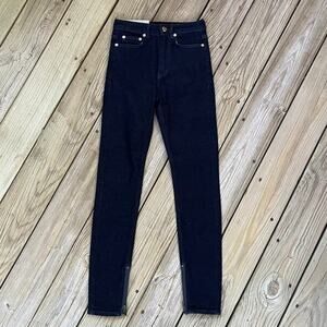 BLK DNM High Rise Dark Wash Ankle Zip Jeans Size 24.  NEW.
